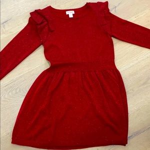 Cat & Jack Red Glittery Dress. Made in China.